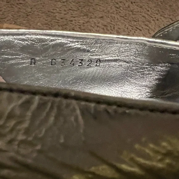 Chanel Silver Mary Jane Women's Shoes. READ DESCRIPTION - Picture 9 of 14